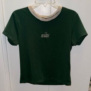 Green knit slim fit Nike crop top